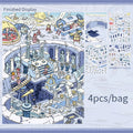 Steampunk Universe Diorama Stickers, Sci-Fi Fantasy Mini Scene Collection, Stress-relief Supplies for DIY Lovers Qme B