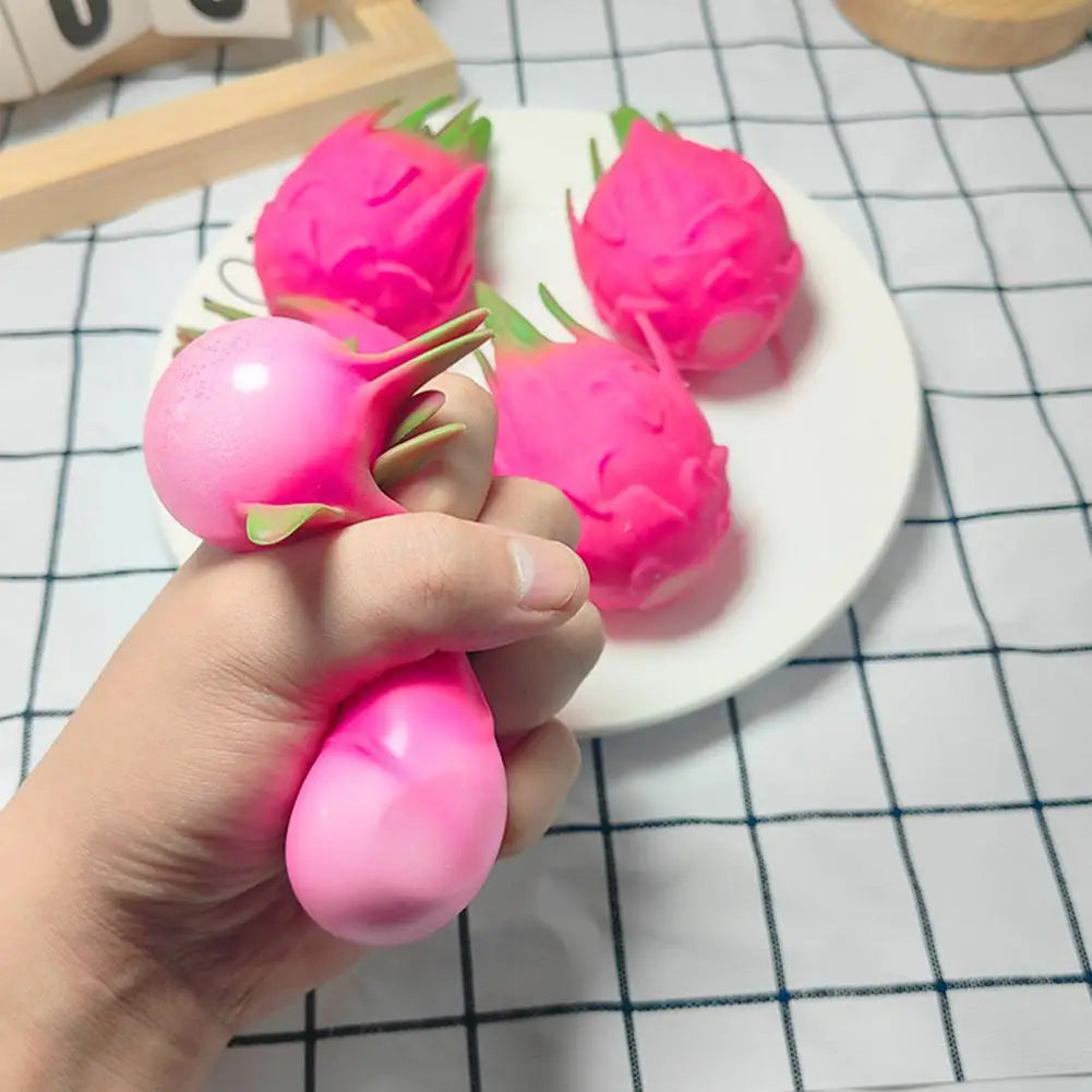 Dragon Fruit Squish Ball Squishy Squeeze Stress Reliever Fidget Qme