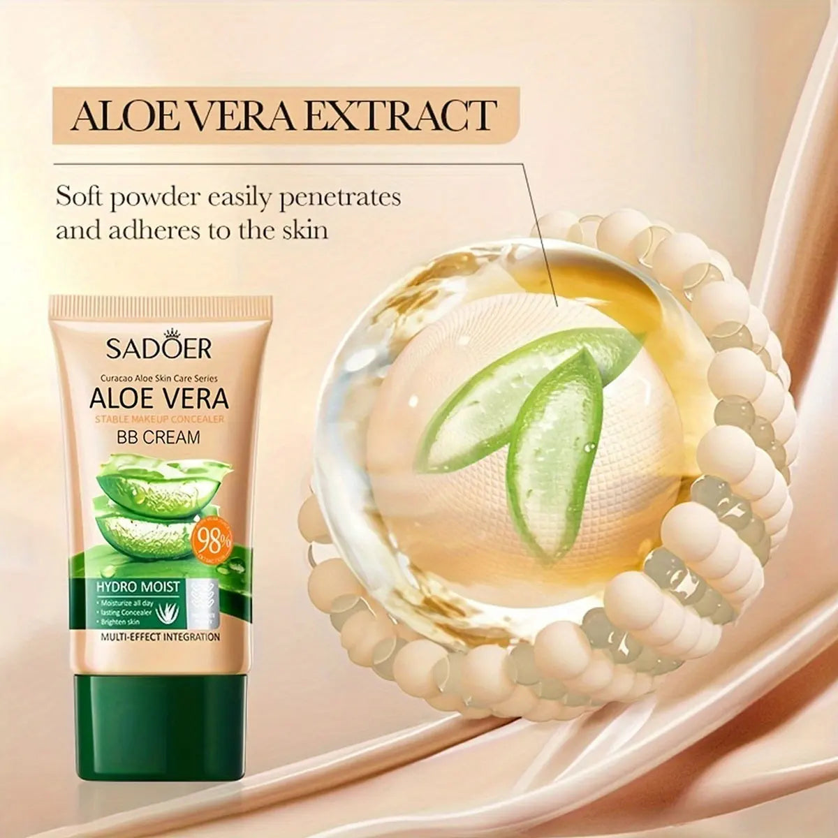 Aloe Concealer BB Cream Natural Moisturizing Liquid Foundation Qme