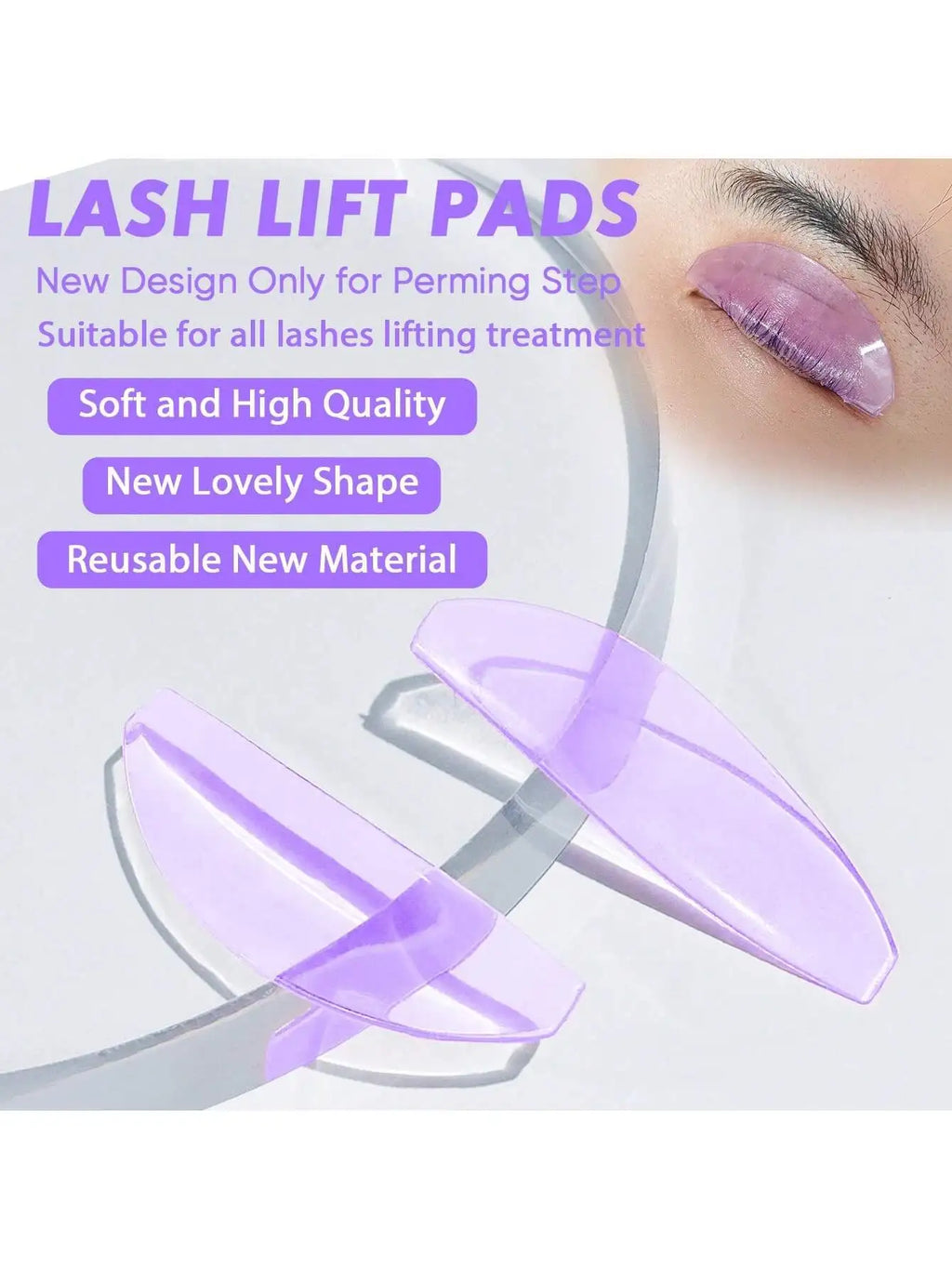 1 Pair Softening Lash Lift Pads Reusable Eye Patches Ultra-thin Good Qme