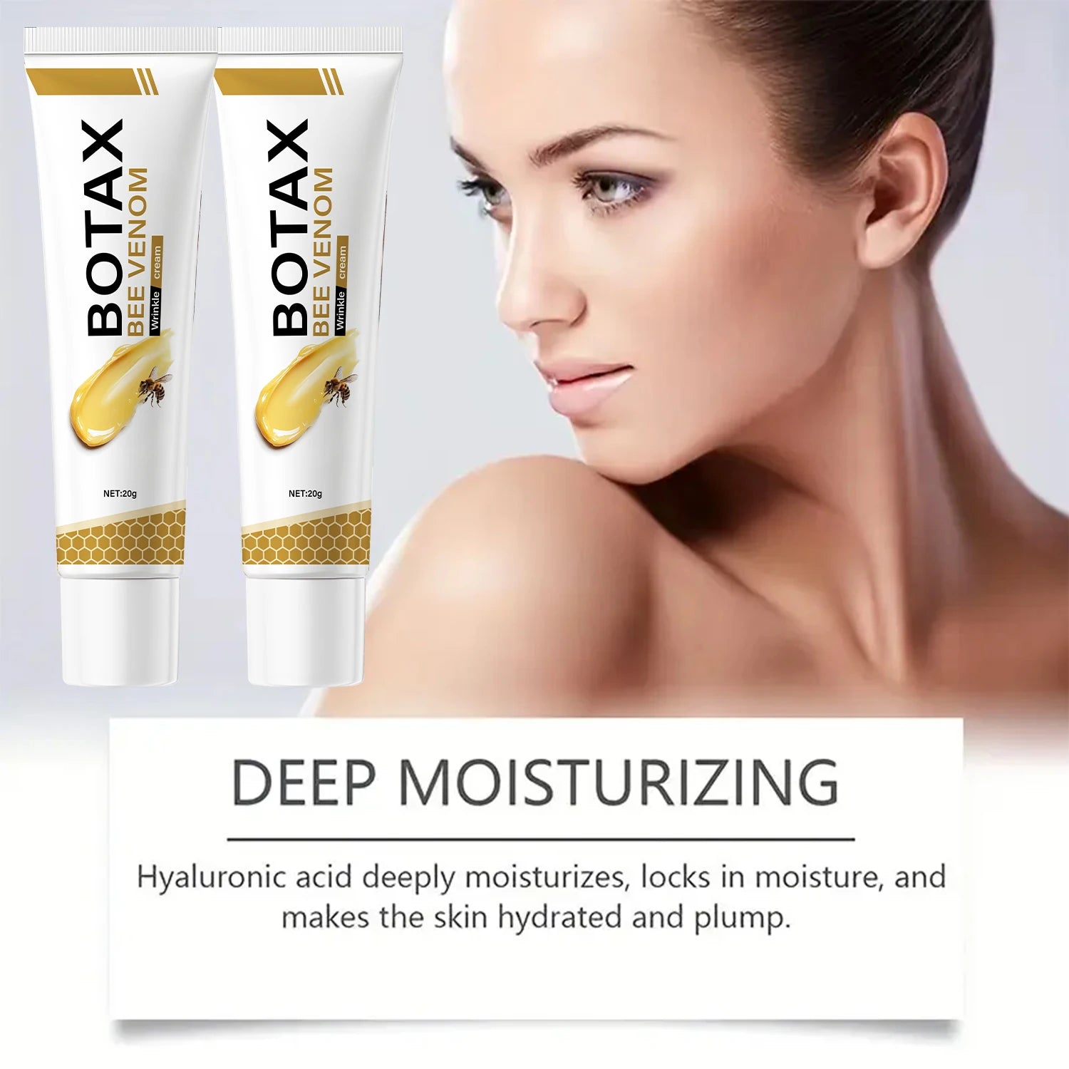 Botax Bee Venom Eye Cream - Lightweight, Moisturizing & Protective Formula for Elastic, Smooth & Youthful Skin Around Eyes. Qme