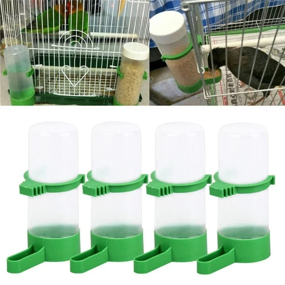 4Pcs/Lot Bird Feeder Waterer Drinker Pet Clip For Bird Feeder Parrot Pet Water Dispenser Agricultural Equipment(size:M/L) Qme