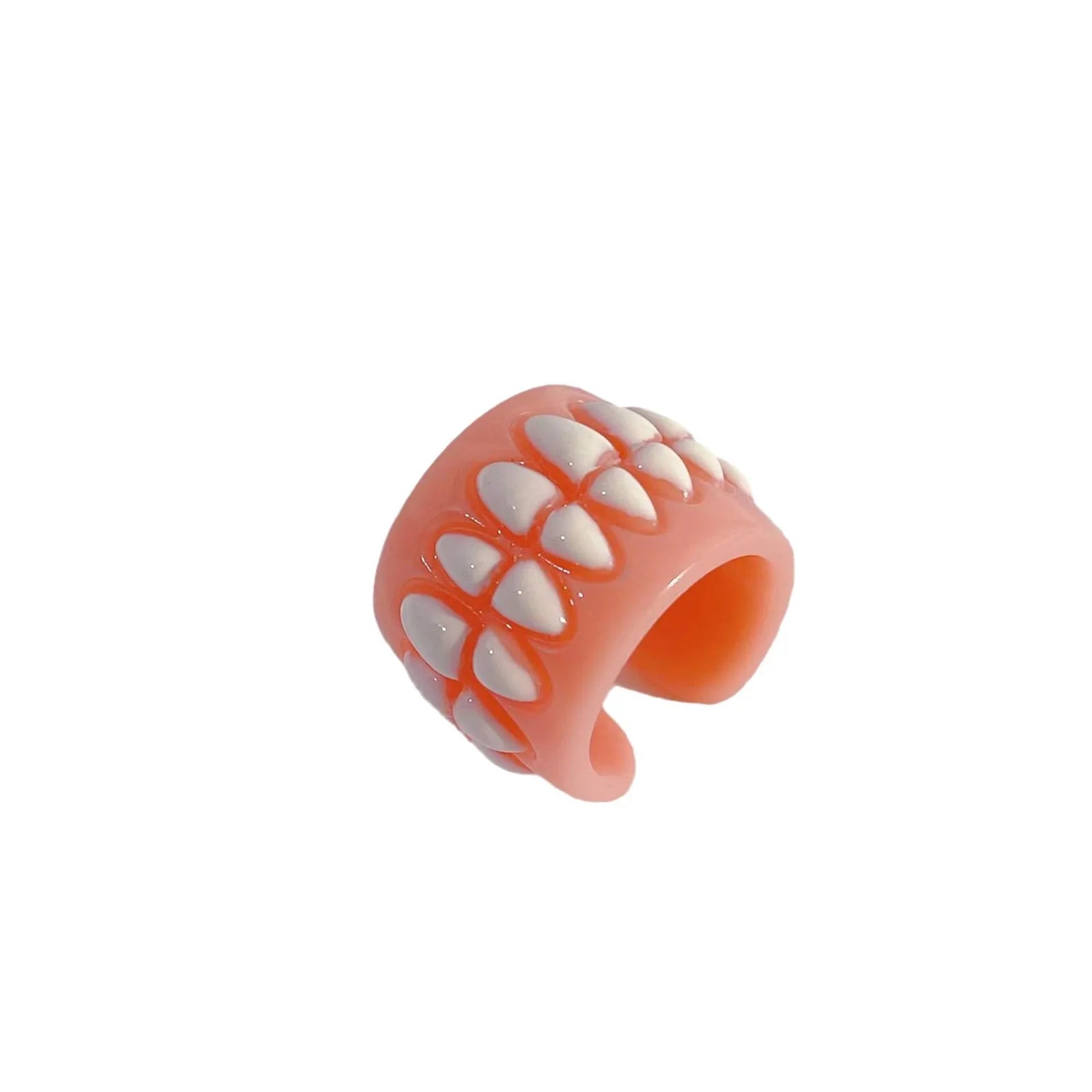 2026 Creative Design Teeth Brackets Lovely Resin Rings for Women Men Open Lover Rings Gothic Ring Jewelry Accessories Gift Qme
