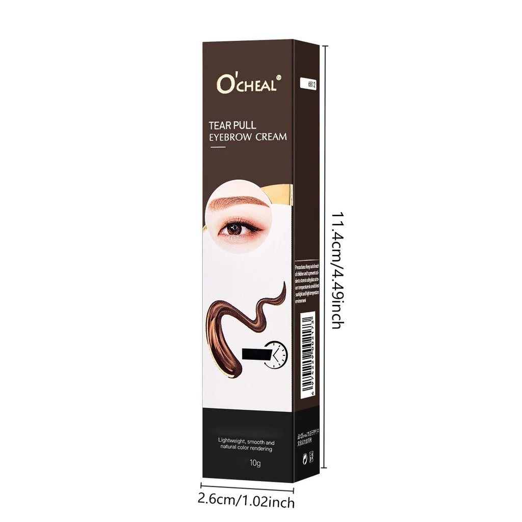3D Tear Off Dye Eyebrow Cream Waterproof Lightweight Smooth Natural Qme