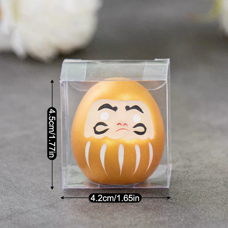 Japanese Ceramic Daruma Doll Crafts Inspired Wealth Prosperity Decor Lucky Charm Fortune Ornament Landscape Home Desk Decor Qme