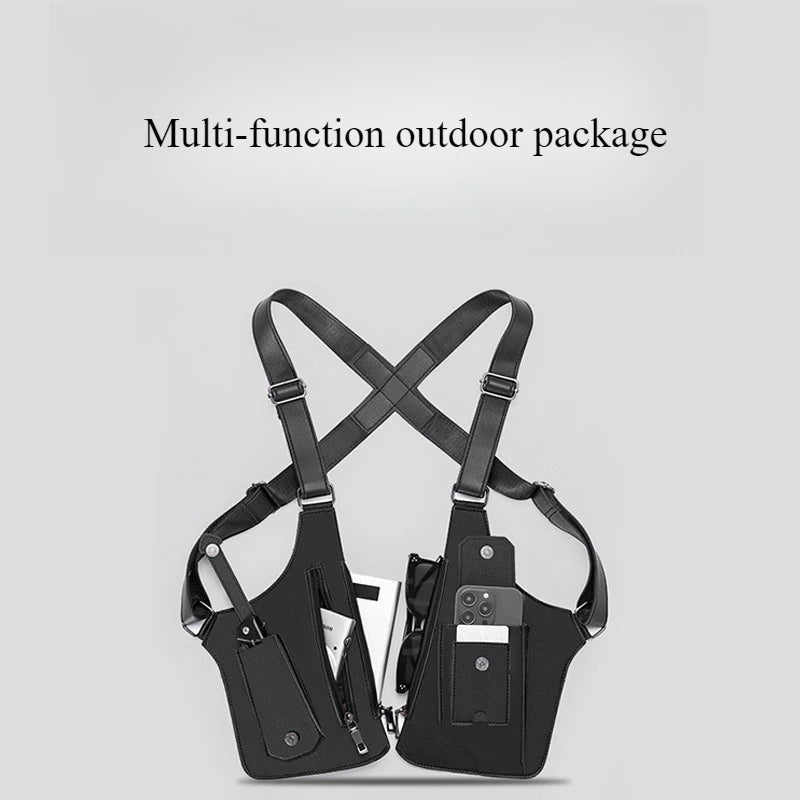 Men's Retro Strap Underarm Satchel Multi-functional Outdoor Bag Qme