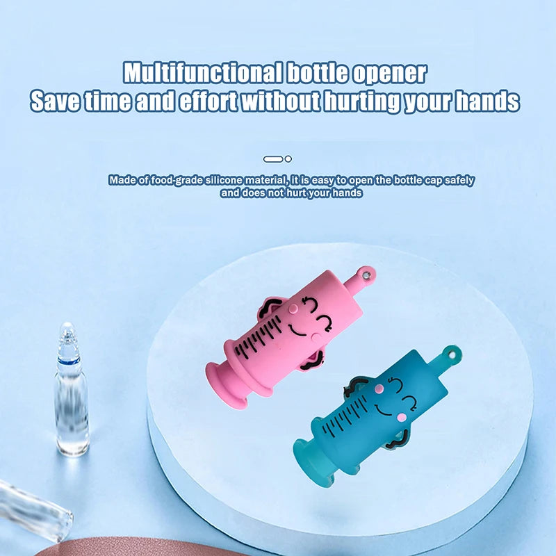 Cute Cartoon-shaped Medical Bottle Opener Multifunctional Rubber Qme