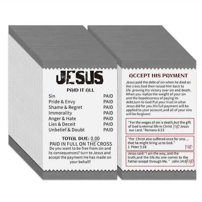 Pocket Little Jesus Bible Christian Tracts Non-fade Flyer Small Qme 50PCS
