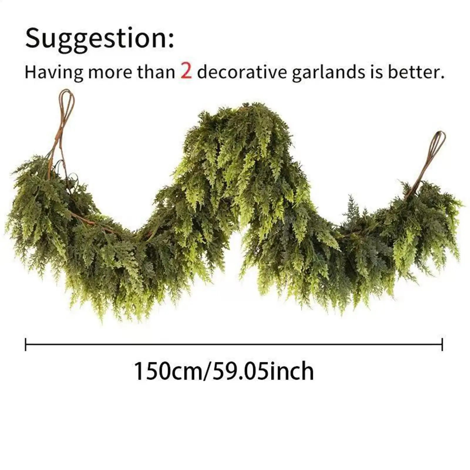 Christmas Garlands Artificial Green Pine Decoration Garland Fireplace Qme