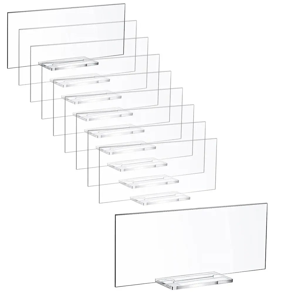 10Pcs Acrylic Sign Clear Blank Seat Cards Wedding Table Numbers Name Place Cards for Wedding Party Banquet Decoration Qme