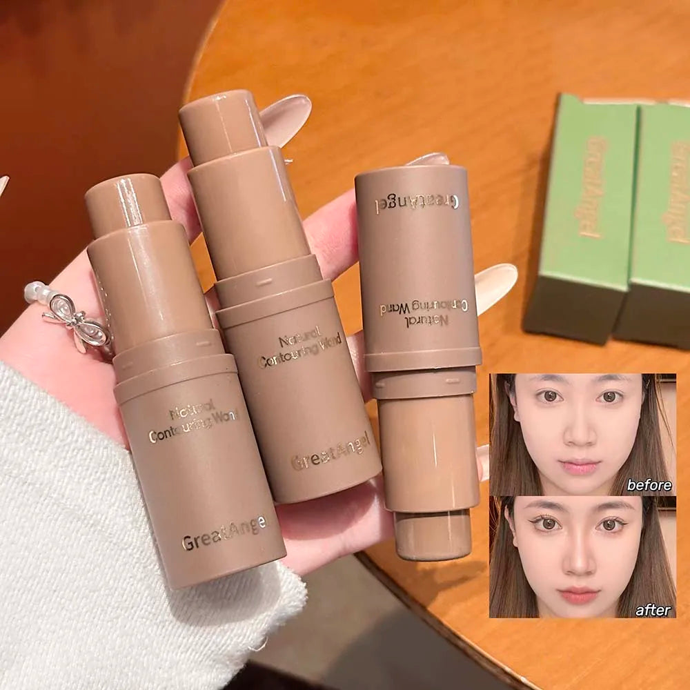 Silky Contouring Bronzer Stick Face Makeup Cosmetics Smooth Lasting Natural Nose Shadow Waterproof V-Face Highlight Brighten Qme