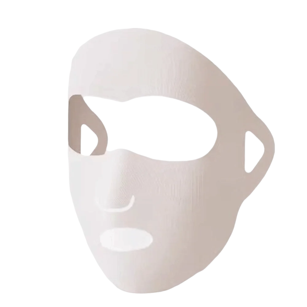 Open Nose Breathable Kids Full Face Mask Mouth Ear-mounted Sport Jaw Qme Beige Full