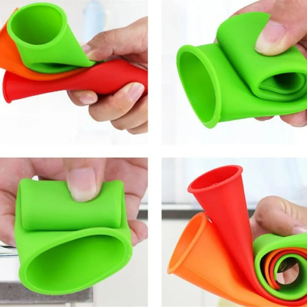 6pcs Food-grade Silicone Ice Cream Molds with Lid DIY Homemade Juice Ice Lolly Reusable Leak-Proof Ice Cube Tray Kitchen Gadgets Qme