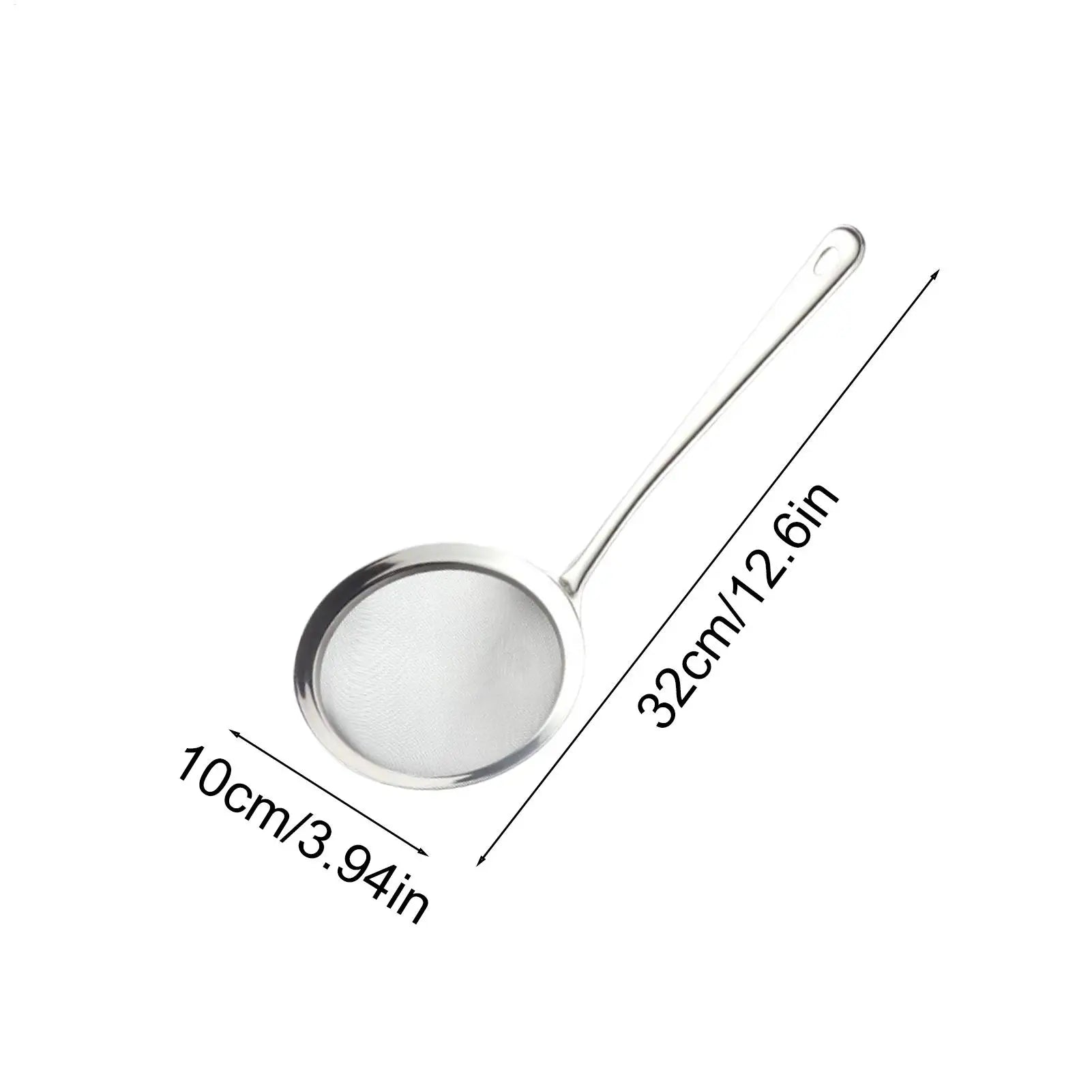 Fine Mesh Sieve Kitchen Colander Handle Multi-purpose Baking Cooking Qme