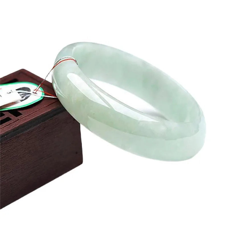Real Grade A Natural Jade Bangle Women Healing Jewelry Genuine Chinese Jades Stone Bangles Jadeite Bracelet Girlfriend Mom Gifts Qme