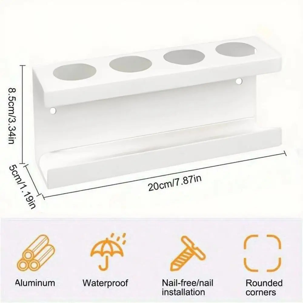 Electric Toothbrush Holder 4-Slot No Drilling Stand With Diatomite Base Bathroom Toothbrush Holder Storage Rack For Toothpaste Qme White China Mainland