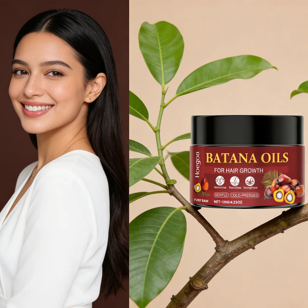Batana Hair Care Oil Repair Damaged Strengthen Roots Anti Hair Loss Breakage Smooth Non-greasy Health Hair Regrowth Serum 120g Qme
