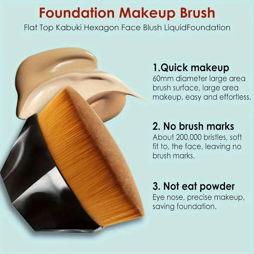 Magic Density Fiber Makeup Brush Soft No Trace Portable Girls Liquid Qme