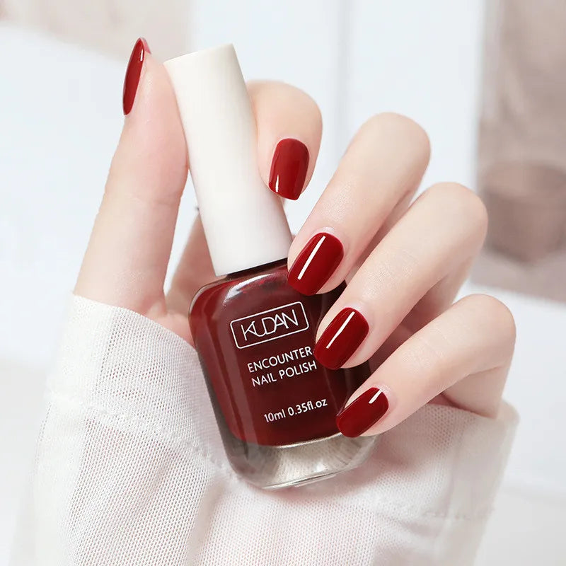 10ml Water-based Nail Polish Long Lasting Tearable Quick Dry No Bake Semi-permanent Varnish DIY Fashion Manicure 40 Color Qme 5