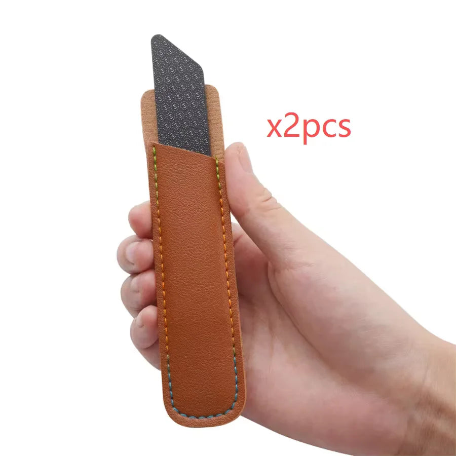 Nano Skin Grinding File Strip Remove Calluses Dead Hands Feet Foot Qme File With sheath2pcs