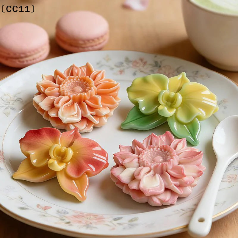 Mousse Cake Baking Mold Delicate Compact Orchid Silicone Petals Qme