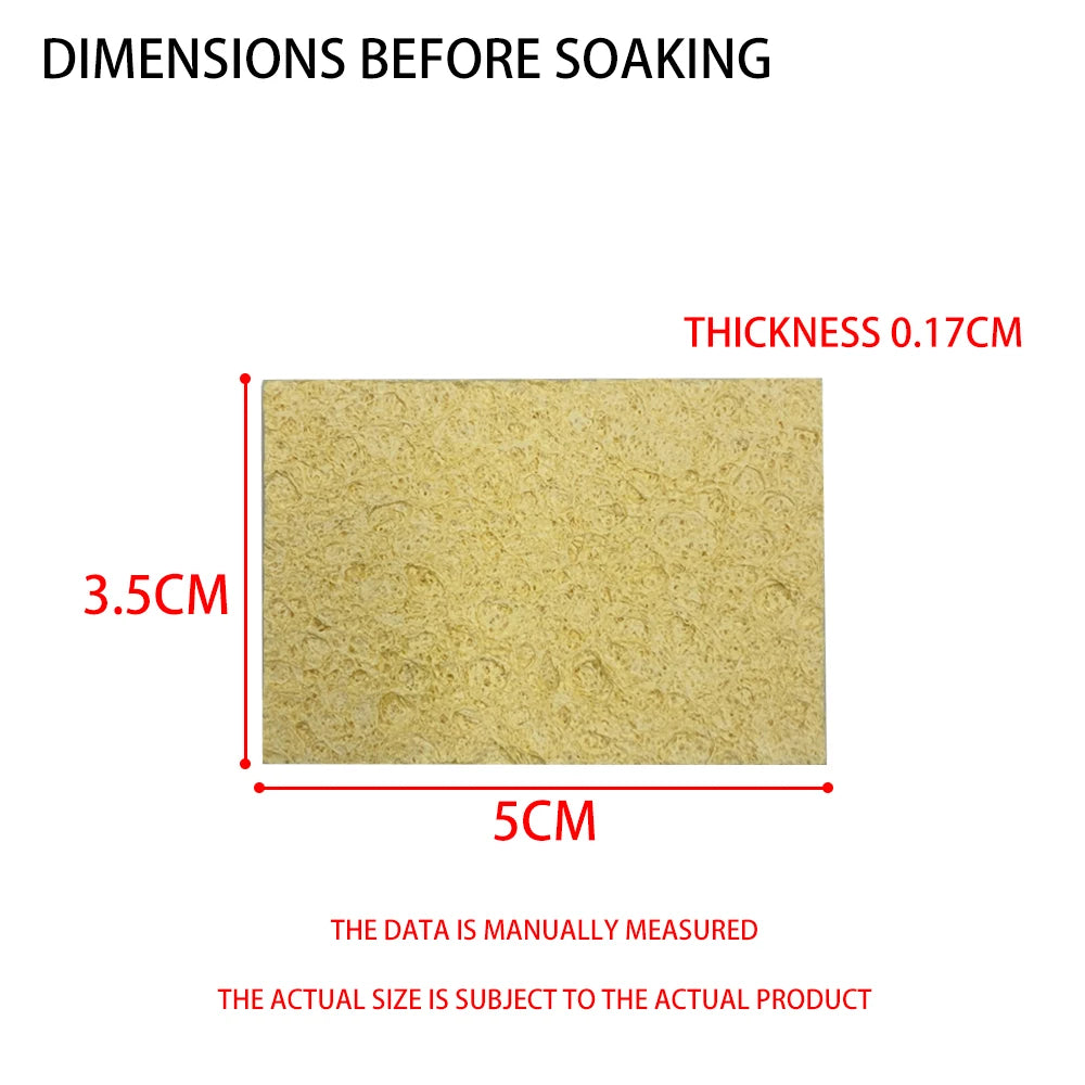 100X60MM Soldering Iron Tips Cleaning Sponge Temperature Enduring Qme