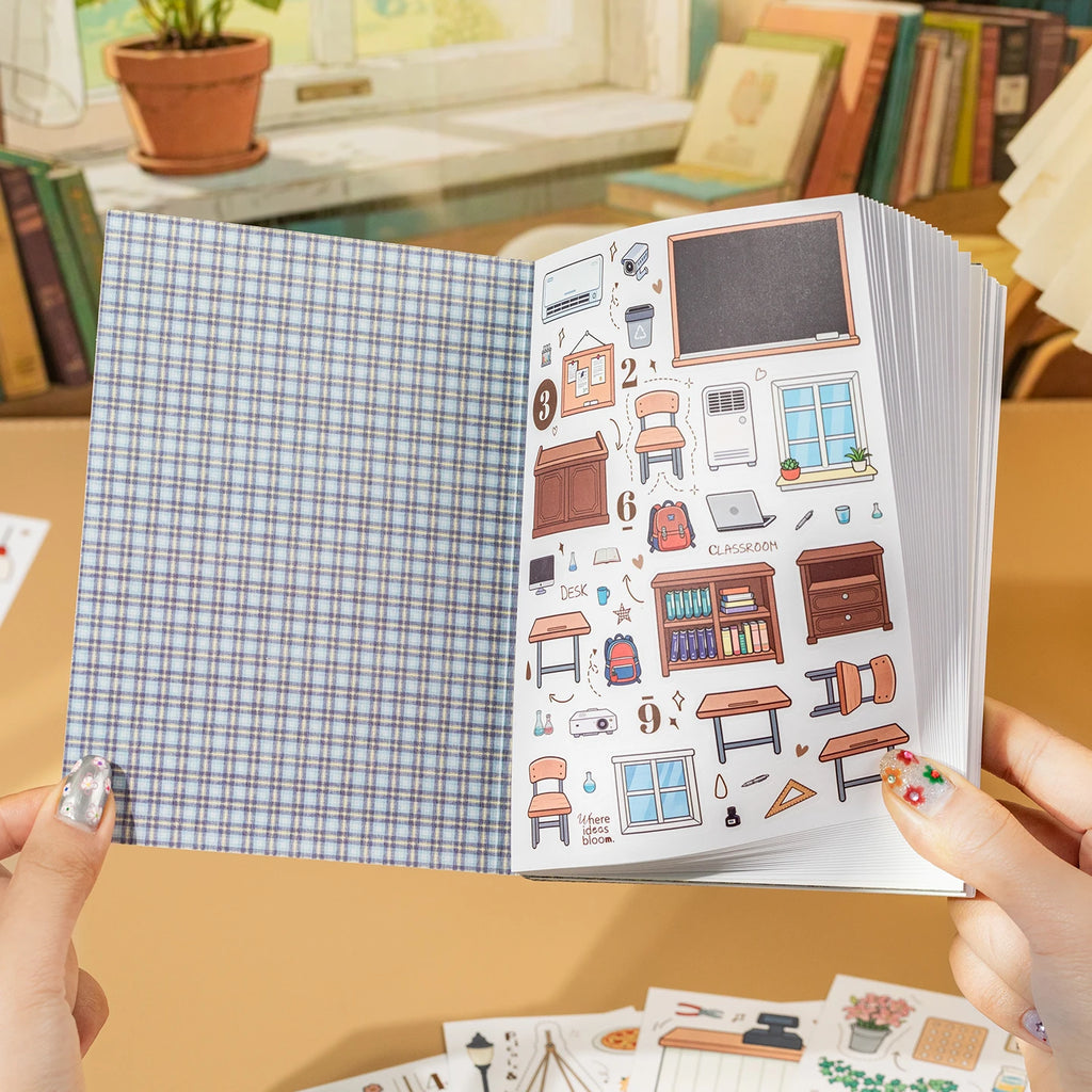 20 pcs Cartoon Scene element Die cut sticker book Journal Planner Decorative DIY Scrapbooking Sticker Laptop Stationery Stickers Qme