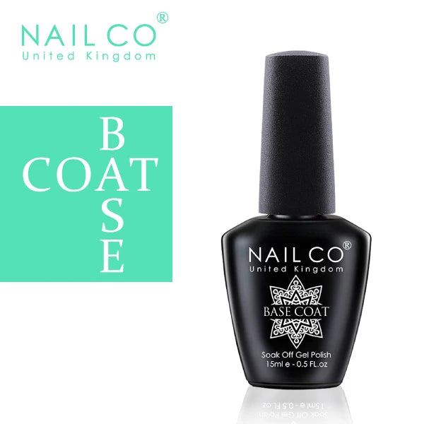 NAILCO Rubber Base Gel Polish Milky Pink Jelly White Beige 6Colors