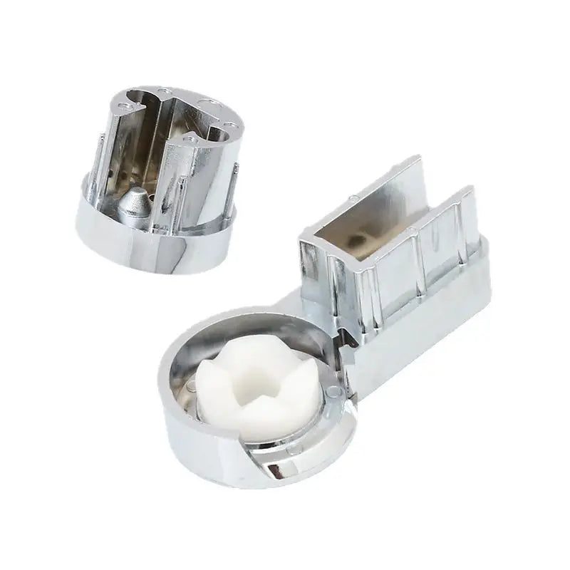 Bath Hinge Brackets For Shower Screens Robust ABS Material With Chrome Finish Designed For 6mm Glass Stability Qme