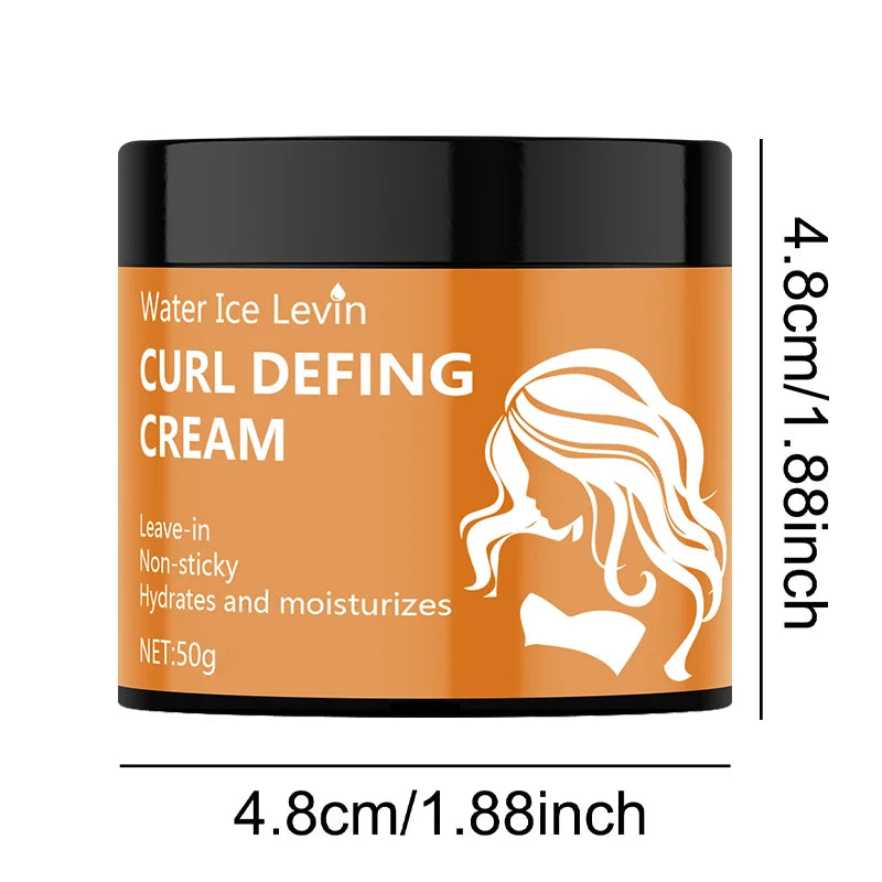 50g Black Castor Oil Curl Styling Cream - Moisturizing Hair Styling Cream Suitable for Normal Hair, Men and Women, with an Easy-To-Use and Portable Plant-Based Formula Qme