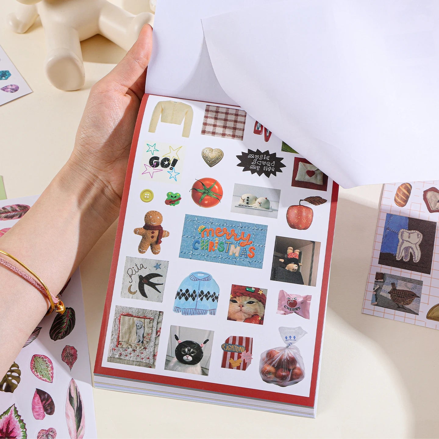 50 Sheets PET Die cut Stickers book Cute Cartoon Decorative handmade Scrapbooking Stickers Diary Japanese Stationery Supplies Qme