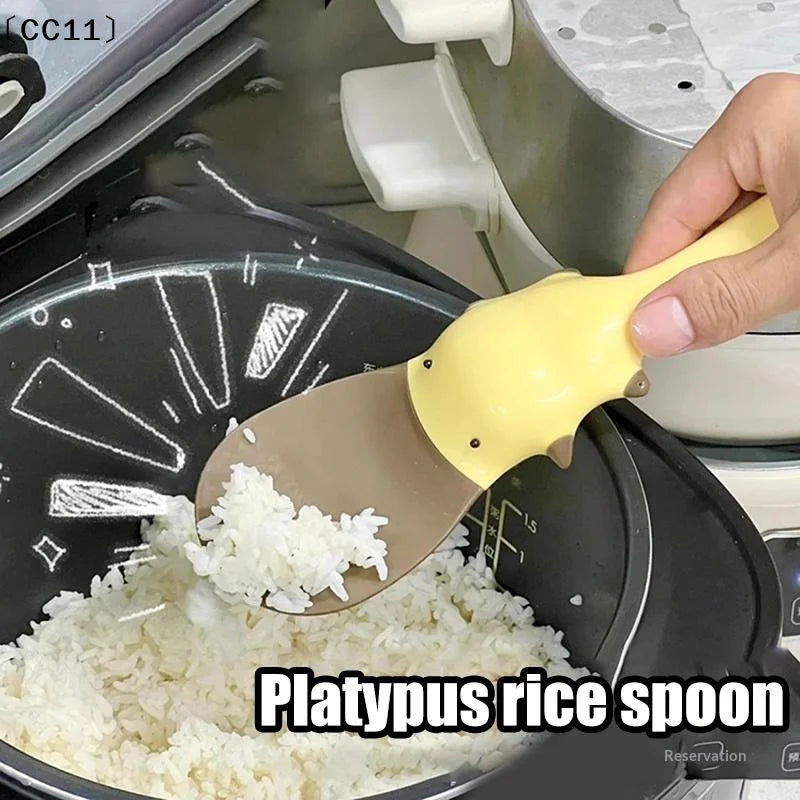Duckbill Platypus Rice Spoon Non Stick Container Cooker Food Grade Qme