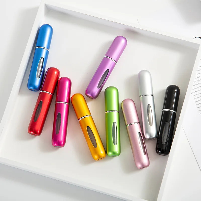 1/3/5/10pcs travel Leak portable mini perfume bottle with Bottom Fill Function aluminum refillable 5ml spray bottle Qme