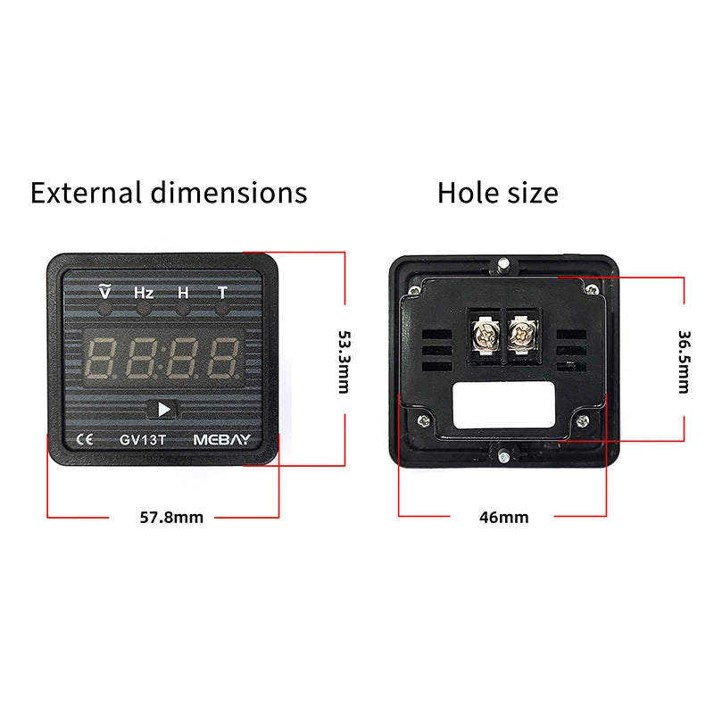 GV13T AC220V 380V Diesel Generator Control Panel Digital Voltmeter Qme
