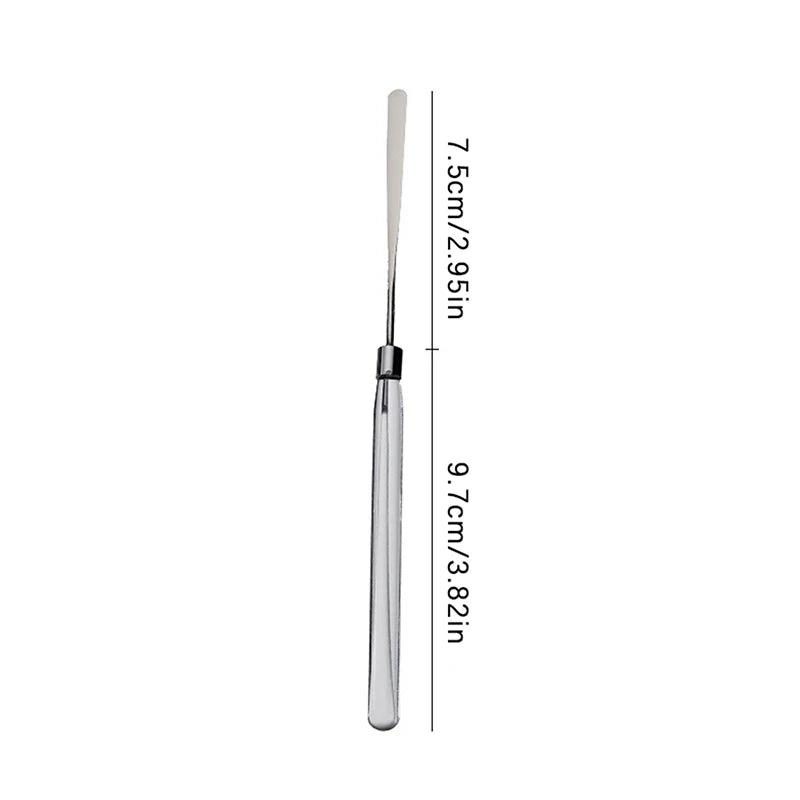 Stainless Steel Nail Art Makeup Toner Spatula Mixing Stick Gel Qme