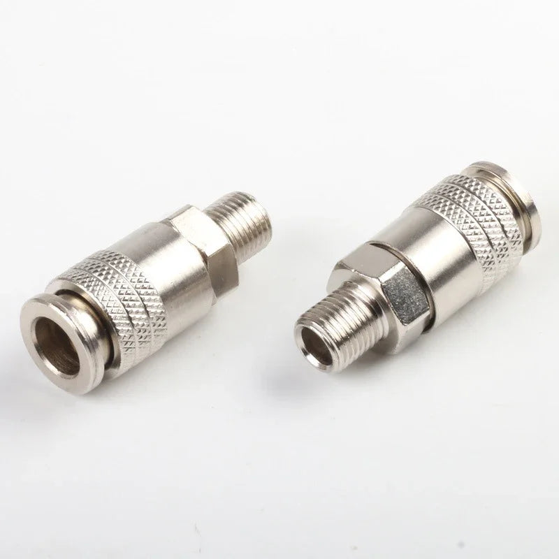 Air Compressor G1/4 Male Thread Pneumatic Fittings Adapter Metal Quick Connector EU Standard For Air Power Tools Accessories Qme