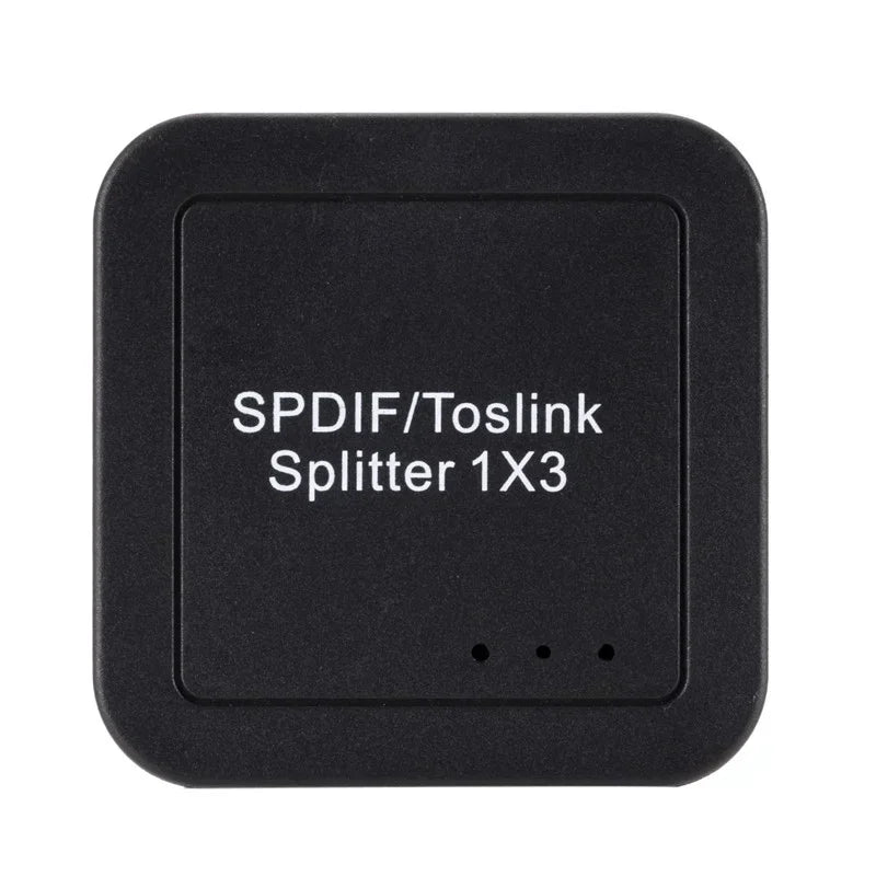 Digital Optical Audio 3 - way Splitter Adapter SPDIF Optical Cable Splitter Hub Qme
