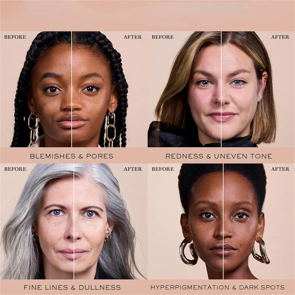 4-in-1 Foundation Magic Color Changing Foundation Liquid Soft Matte Long Lasting Hydrating Makeup Base maquiagem Spf 50 Qme