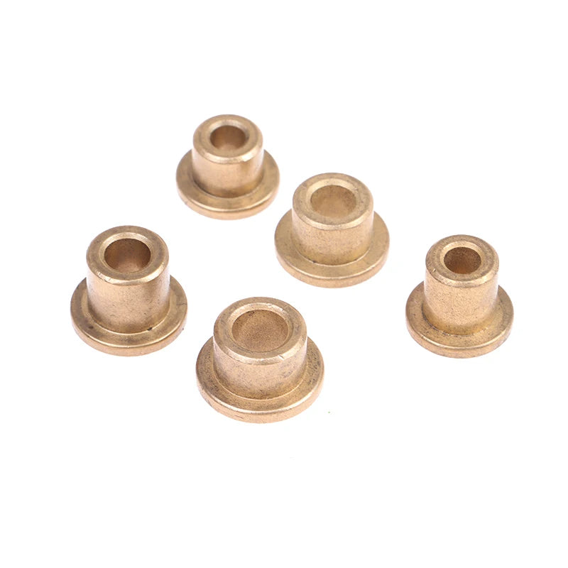 5Pcs Flanging Self-Lubricating Bearing Powder Metallurgy Oil Copper Bushing Guide Sleeve With Stepped Flange Hardware Qme