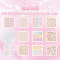 24Pcs/book Cute Die-cut Flash Decorative Stickers Book DIY Scrapbook Phone Case Decoration Collage Material Aesthetic Stationery Qme A