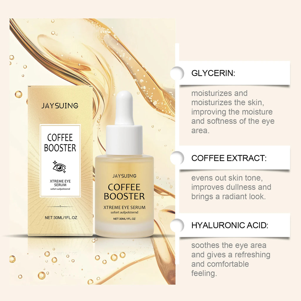 Coffee Eye Care Products Eye Cream with Roller Moisturizing Eye Mask Anti-Dark Circles Eye Serum for Puffiness Firming Hydration Qme