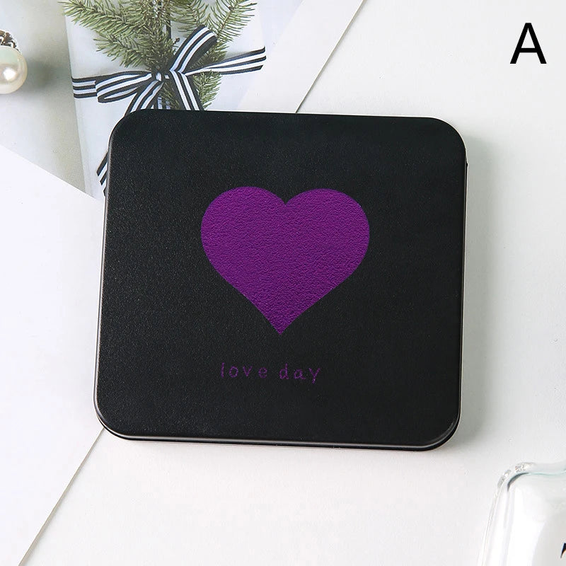 Double-side Compact Mirror Pocket Cosmetic Mirrors Foldable Makeup Qme A