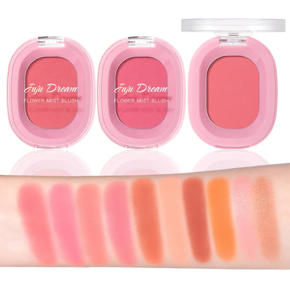 Monochrome Matte Blush Powder Natural Nude Cheek Rouge Brightening Qme