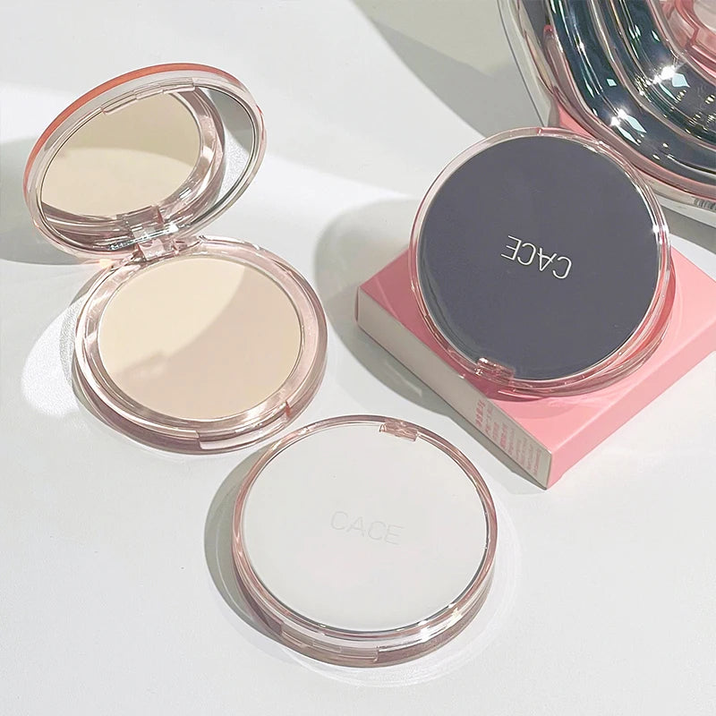 Pressed Powder Translucent Face Powders Brighten Oil Control Concealer Lasting Makeup Setting Powder Compact Waterproof Pallete Qme