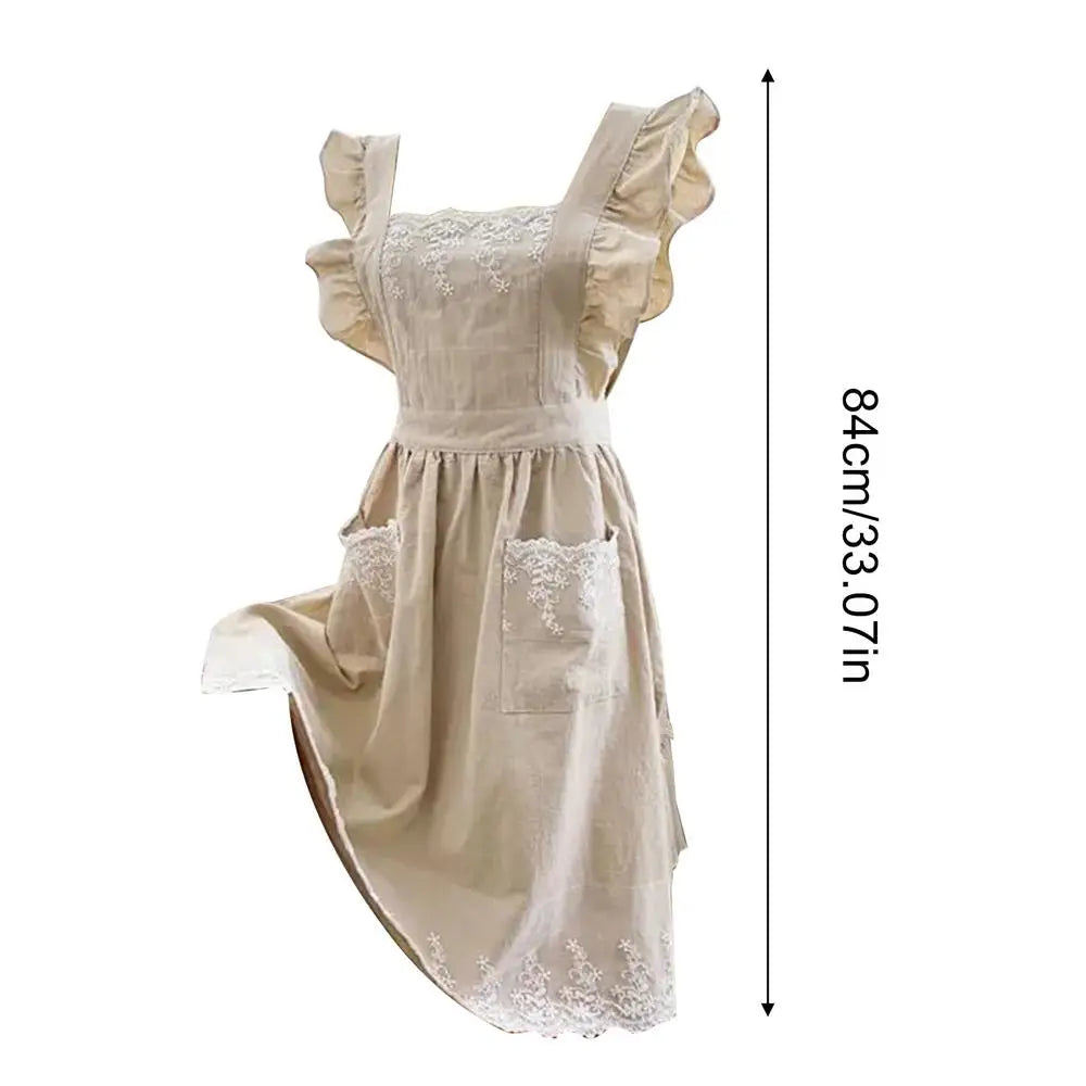 Kitchen Aprons For Women Elegant Adjustable With Pockets Womens Dresses Gardening Apron For Cooking Baking Cleaning Work Qme China Mainland C