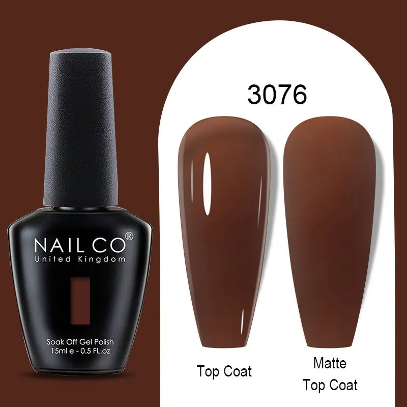 NAILCO Winter Red Gel Nail Polish Semi Permanent Soak Off Varnishes