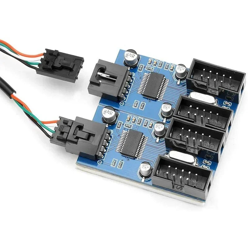 Motherboard USB 2.0 9Pin Connector 1 To 4 Expansion Hub Splitter Adapter Converter MB USB 2.0 Female To 4 Female -30CM USB Qme