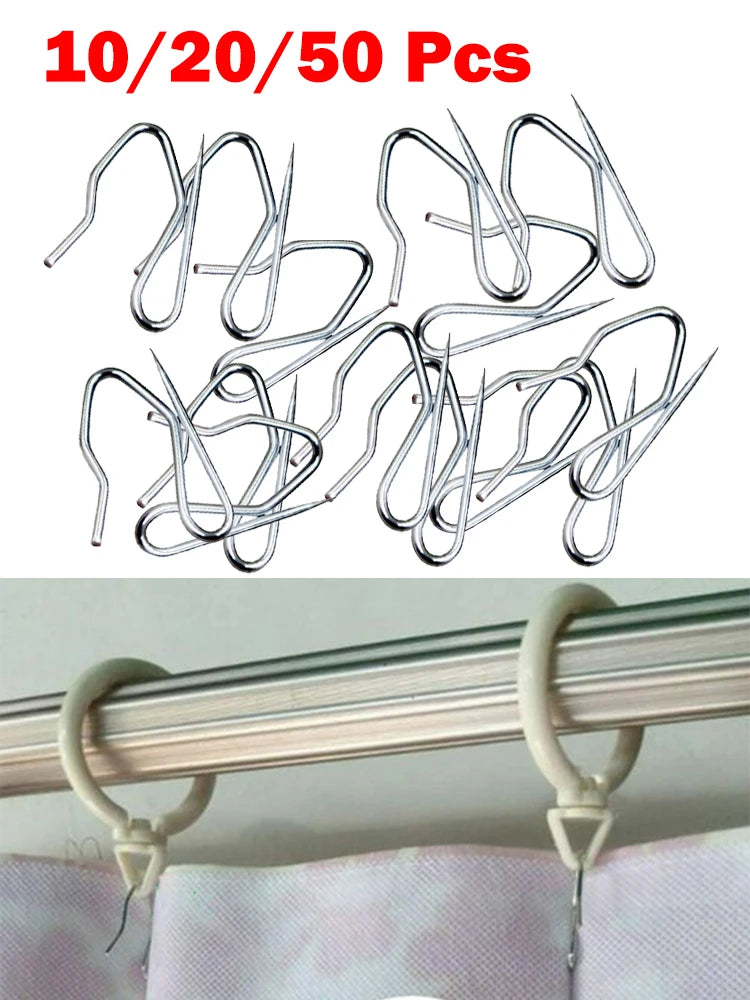 10 20 Metal Pin S Hook Curtain Shower Hanging French Pleat Pinch Home Qme