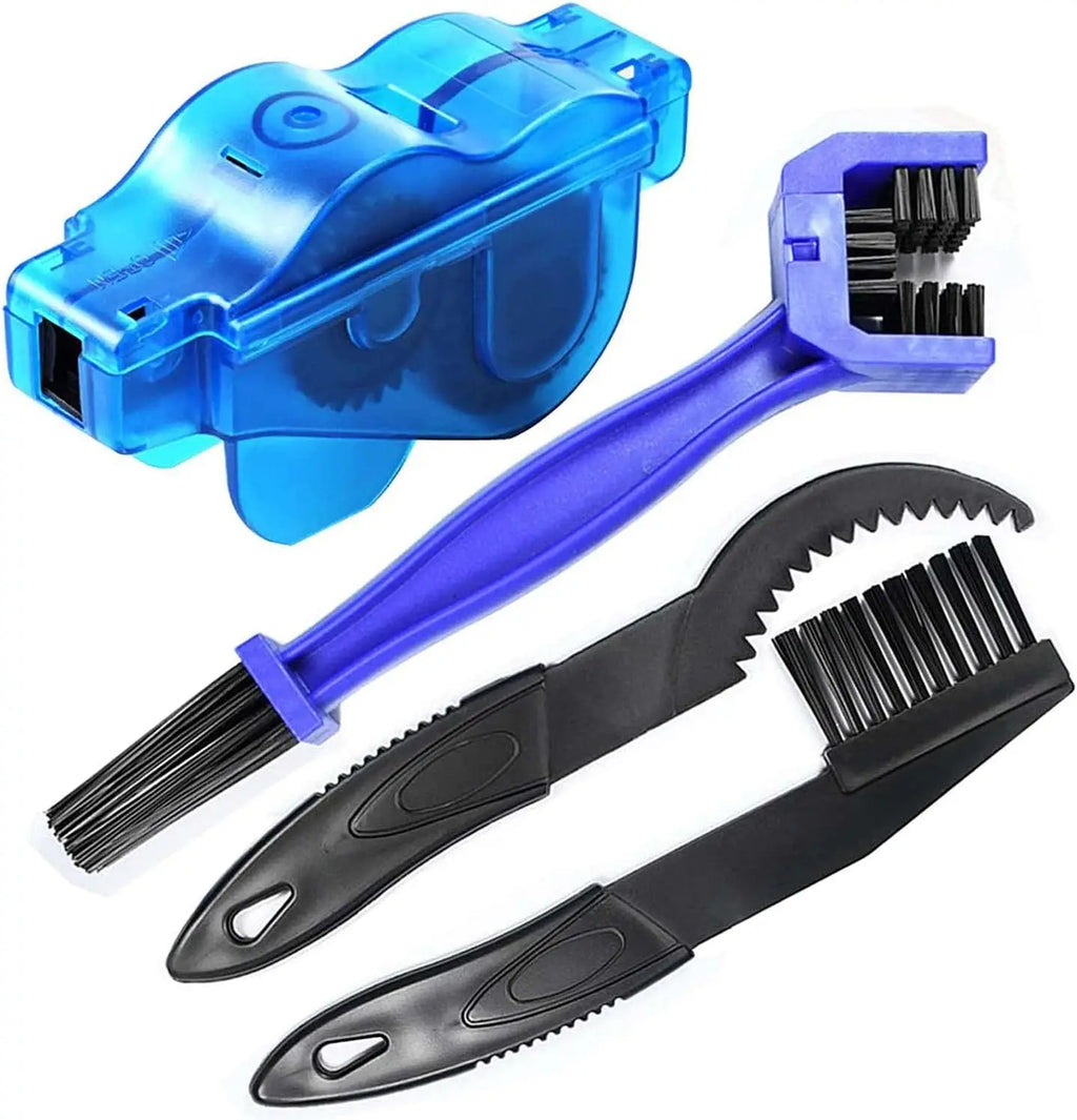 Bike Chain Cleaner, 4 Pack Bike Cleaning Kit, Portable Bike Chain Scrubber and Chain Brush, Bicycle Cleaning Brush Tool Qme 4 Bike Cleaning Kit