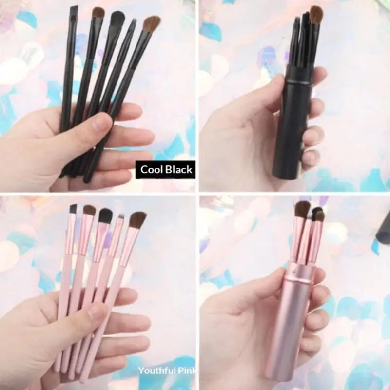Eye Makeup Brushes Soft Eyeshadow Brush Smudging Eyeliner Storage Tube Qme